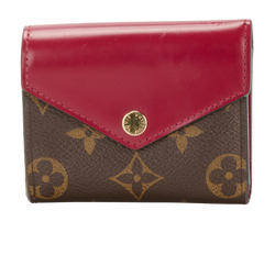 Louis Vuitton Zoe Wallet, Canvas/Leather, Mono/Red, TS2119, DB, 1*